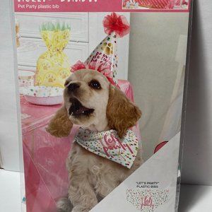 "Let's Pawty" Animal Pet Party Bibs Dog Puppy